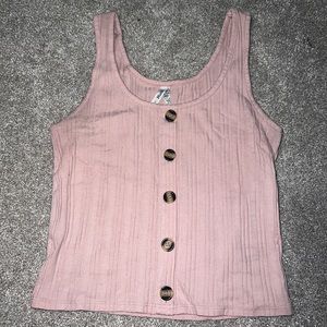 Pink “Button” Up TankTop